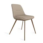 Modern Chair in Metal and Stain-Resistant Fabric in Dove Gray or Anthracite - Canova Viadurini