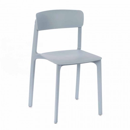 Modern Chair in Colored Polypropylene Stackable, 4 Pieces - Tierra Viadurini
