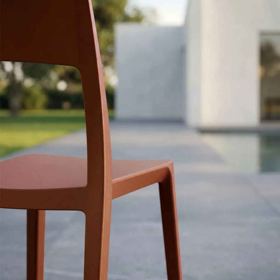Modern Stackable Polypropylene Chair for Indoor and Outdoor Use - Vermeer Viadurini