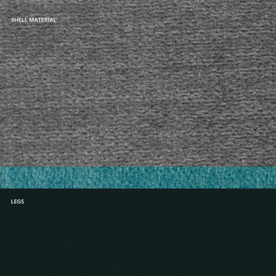 Modern chair in fabric and triangle legs made in Italy, Oriella Viadurini