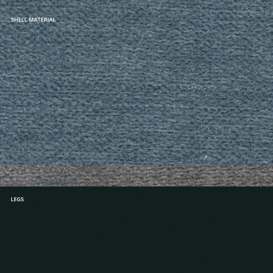 Modern chair in fabric and triangle legs made in Italy, Oriella Viadurini