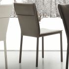 Dining chair Lappola, with eco-leather upholstery, modern design Viadurini