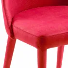 Modern chair for dining room in red Tecnofibra Almira Viadurini