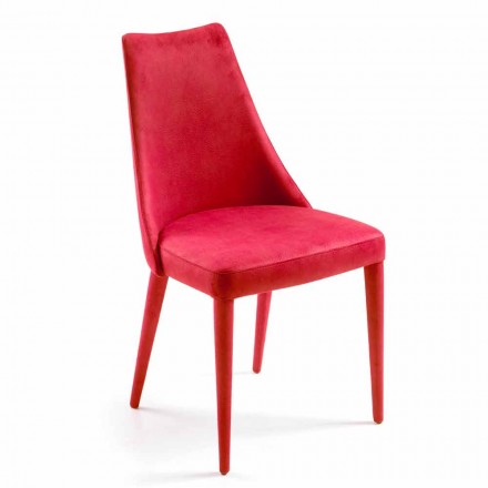 Modern chair for dining room in red Tecnofibra Almira Viadurini