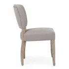 Modern Chair for Dining Room in Fabric and Wood 2 Pieces Homemotion - Plum Viadurini
