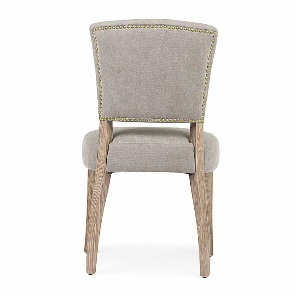 Modern Chair for Dining Room in Fabric and Wood 2 Pieces Homemotion - Plum Viadurini