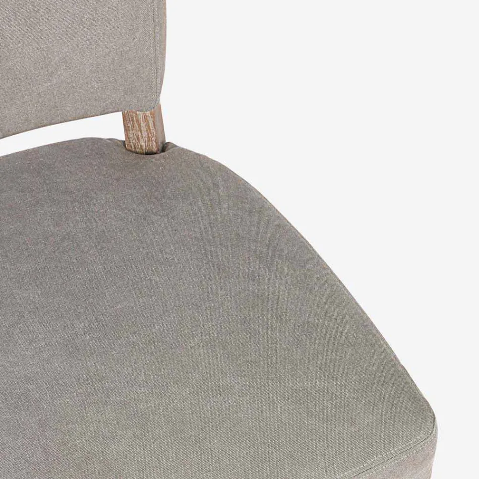 Modern Chair for Dining Room in Fabric and Wood 2 Pieces Homemotion - Plum Viadurini