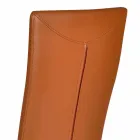 Modern design living chair covered in leather / leather made in Italy Ghada Viadurini