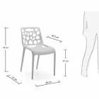 Monobloc polypropylene chair with modern design Blandine, 4 pieces Viadurini