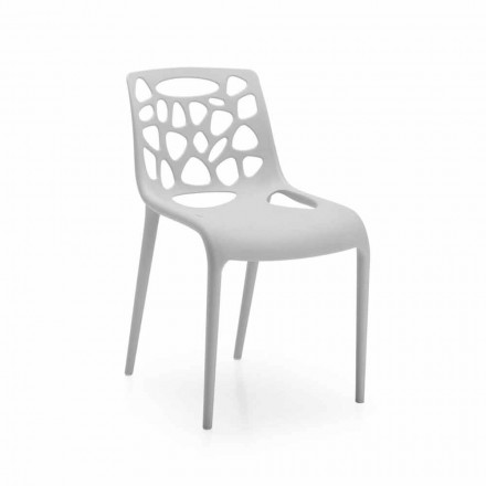 Monobloc polypropylene chair with modern design Blandine, 4 pieces Viadurini