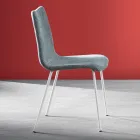Monocoque Chair in Fabric of Different Finishes Made in Italy - Morgana Viadurini