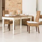 Outdoor Chair in Banana Weaving with Seat Cushion - Safari Viadurini