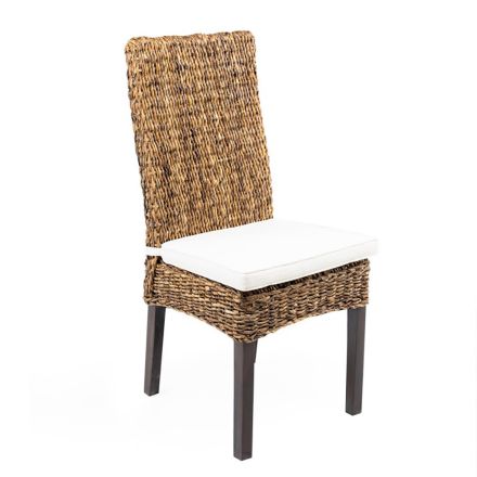 Outdoor Chair in Banana Weaving with Seat Cushion - Safari Viadurini