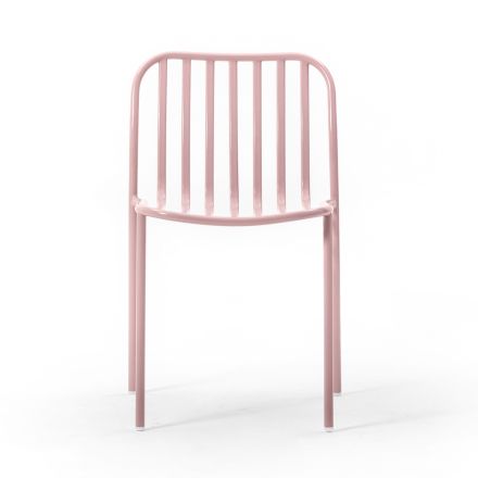 Stackable Metal Chair for Outdoor Made in Italy 2 Pieces - Simply Viadurini