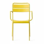 Stackable Outdoor Chair Powder Coated Made in Italy, 4 Pieces - Amina Viadurini