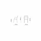Stackable Outdoor Chair Powder Coated Made in Italy, 4 Pieces - Amina Viadurini