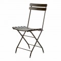 Made in Italy Painted Metal Folding Outdoor Chair, 4 Pieces - Lori