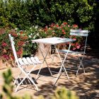Made in Italy Painted Metal Folding Outdoor Chair, 4 Pieces - Lori Viadurini