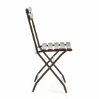 Made in Italy Painted Metal Folding Outdoor Chair, 4 Pieces - Lori Viadurini