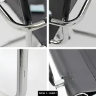 Conference Room or Meeting Room Chair in Black Leather and Metal – Cirillo1/2 Viadurini