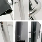 Conference Room or Meeting Room Chair in Black Leather and Metal – Cirillo3/4 Viadurini