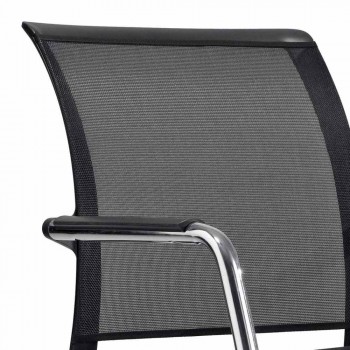 Chair for Congress Hall or for Meeting Room in Tecnorete and Fabric - Vespasiano