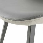 Dining Room Chair with Ecoleather Seat Made in Italy, 2 Pieces - Nobelio Viadurini