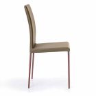 Abbie faux leather design dining chair, made in Italy Viadurini