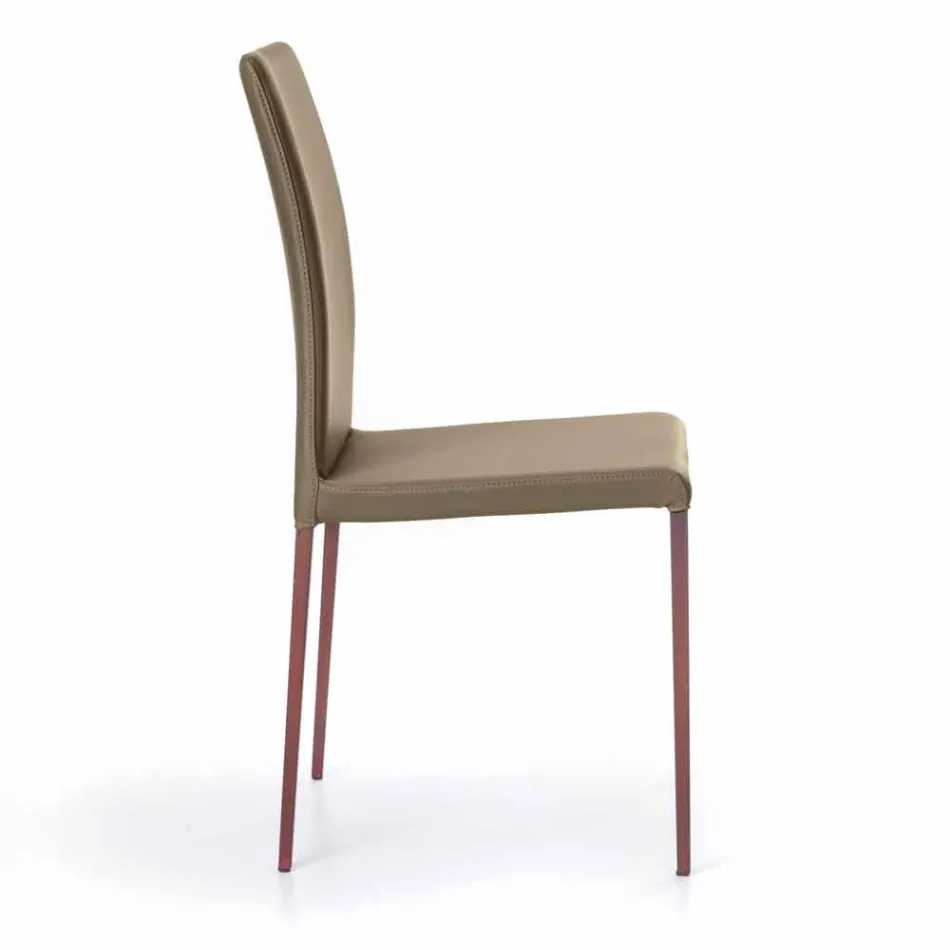 Abbie faux leather design dining chair, made in Italy Viadurini
