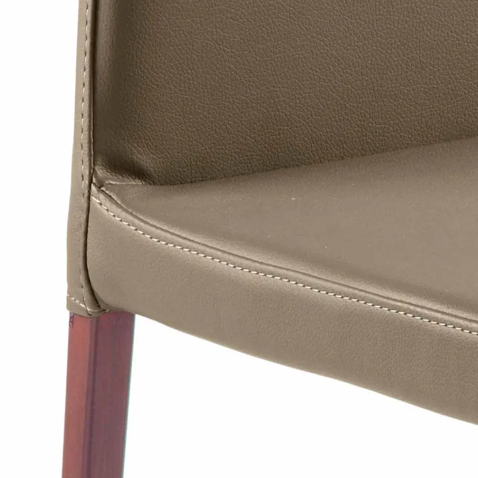 Abbie faux leather design dining chair, made in Italy Viadurini