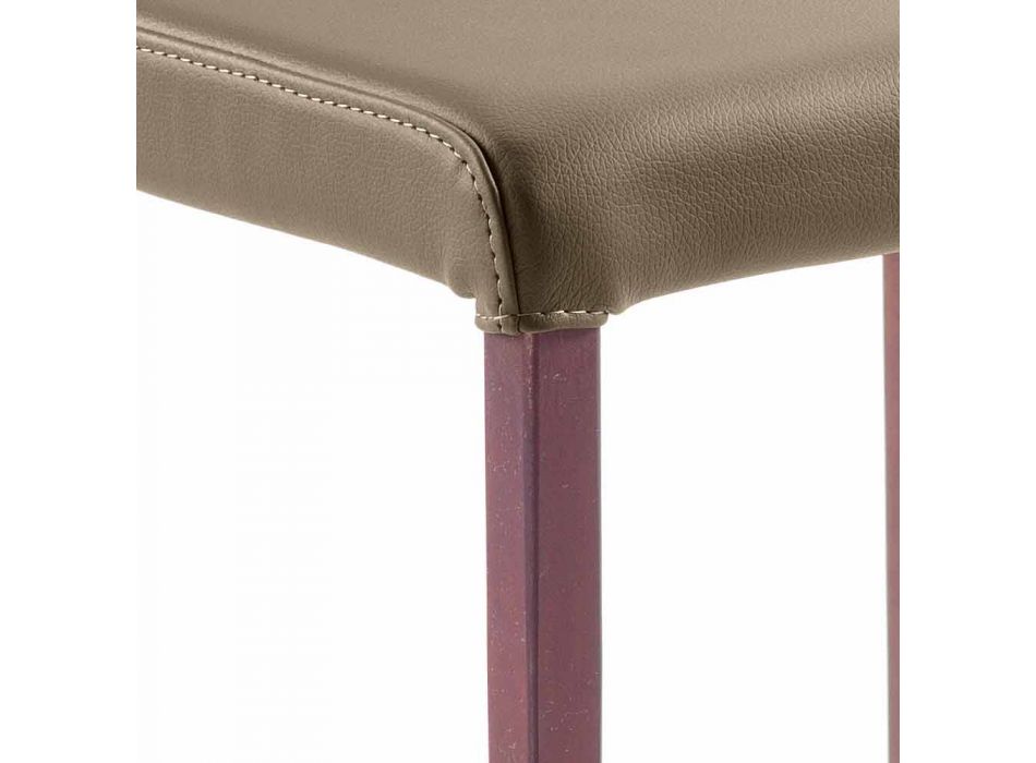Abbie faux leather design dining chair, made in Italy Viadurini