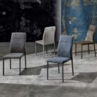 Design dining room chair in fabric made in Italy, Luigina Viadurini