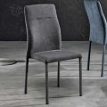 Design dining room chair in fabric made in Italy, Luigina