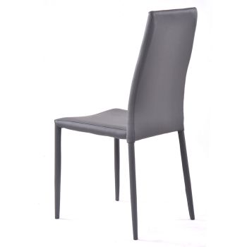 4-Piece Synthetic Leather Stackable Dining Room Chair - Siberia