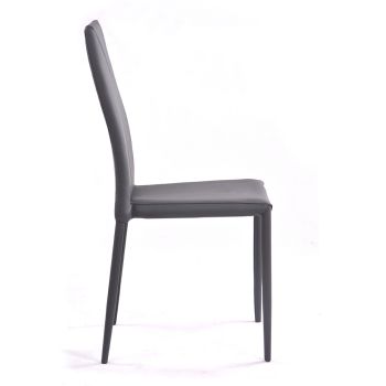 4-Piece Synthetic Leather Stackable Dining Room Chair - Siberia