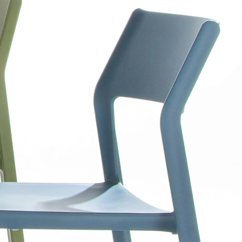 Stackable Dining Room Chair in Colored Polypropylene, 4 Pieces - Abelia Viadurini