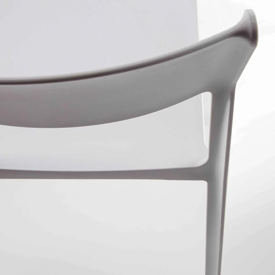 Stackable Dining Room Chair in Colored Polypropylene, 4 Pieces - Abelia Viadurini