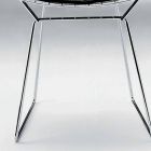 Dining Room Chair in Chromed Steel and Leather Made in Italy - Beniamino Viadurini