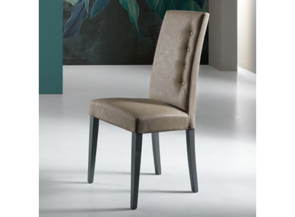 Cloud Ecoleather Dining Room Chair Made in Italy 2 Pieces - Marta Viadurini