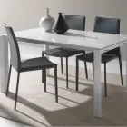 Dining Room Chair in Metal Upholstered in Leatherette, 4 Pieces - Nadia Viadurini