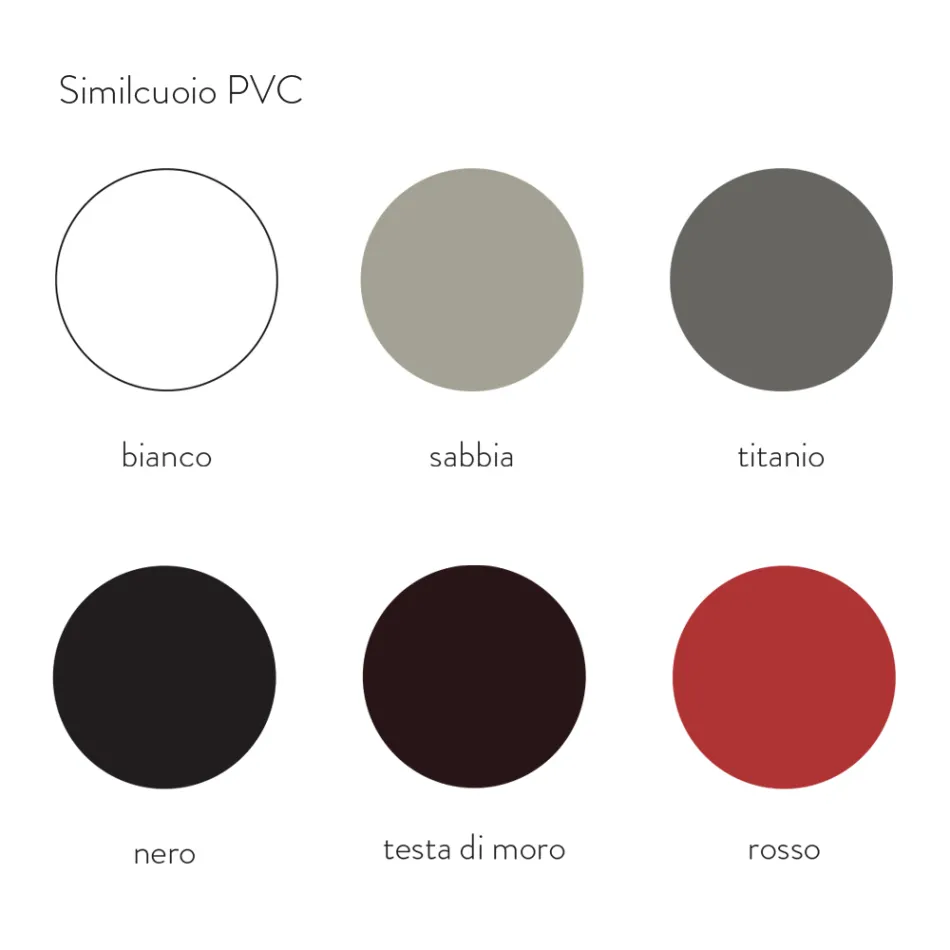 Metal Dining Room Chair Covered in Imitation Leather, 4 Pieces - Nadia Viadurini