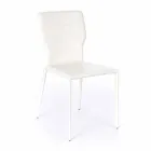 Metal Dining Room Chair Upholstered in Leatherette, 4 Pieces - Titty Viadurini