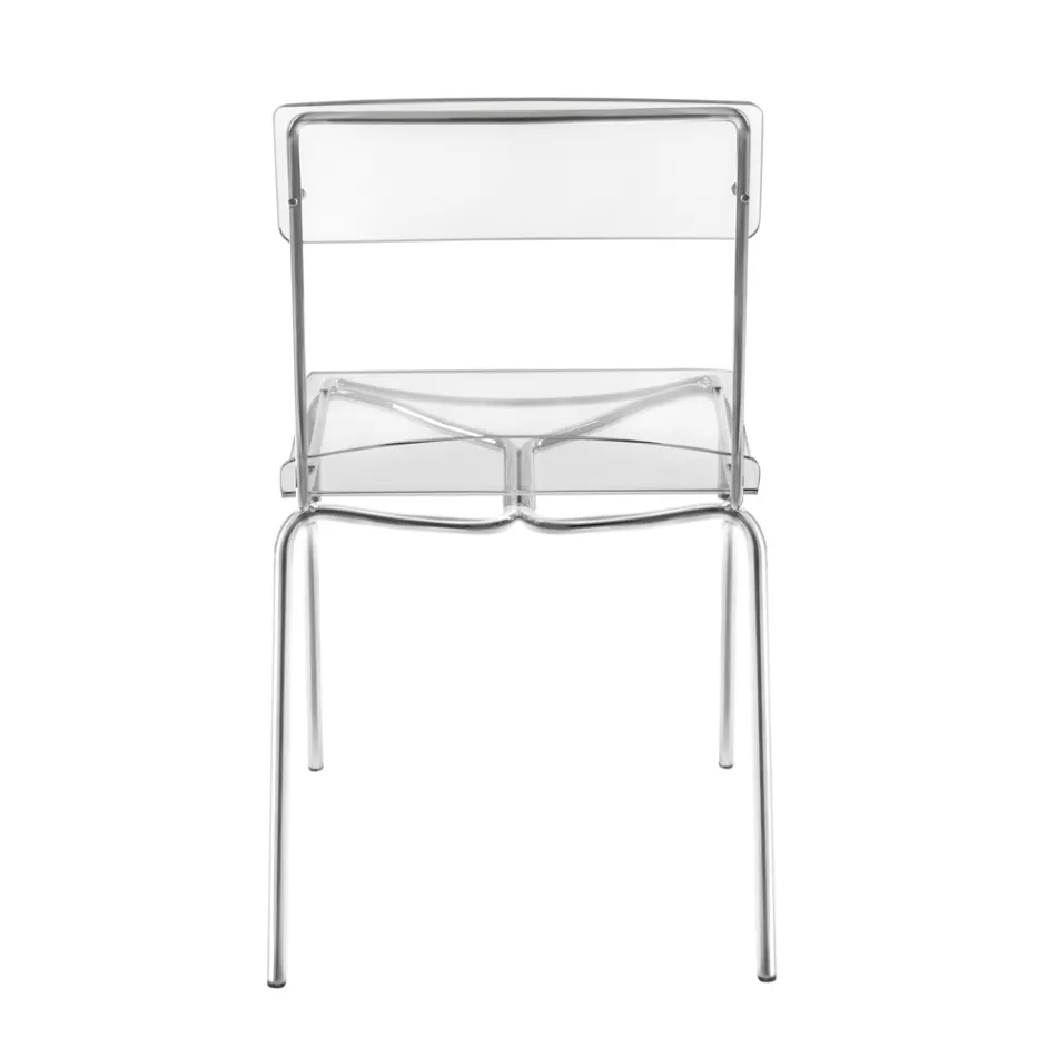 Plexiglass Dining Room Chair Made in Italy 2 Pieces - Charlotte Viadurini