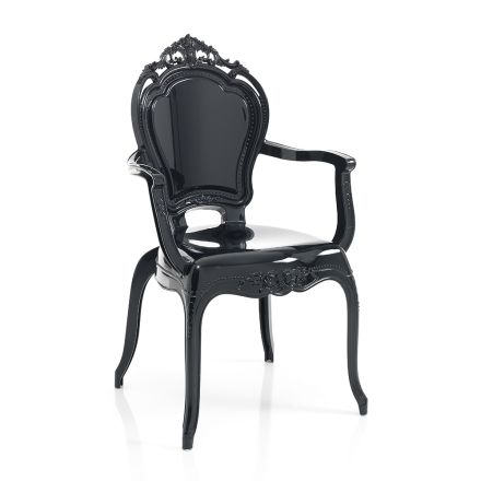 Dining Room Chair in Polycarbonate Polycarbonate, 2 Pieces - Reginetta Viadurini