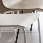 Dining Room Chair in Polypropylene with Metal Base, 4 Pieces - Alina Viadurini