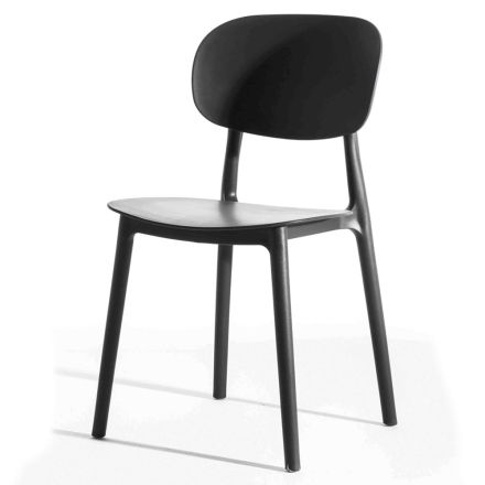Stackable Polypropylene Dining Room Chair, 4 Pieces - Zagreb Viadurini