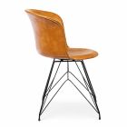Dining Room Chair in Leatherette and Steel 2 Pieces Homemotion - Katya Viadurini
