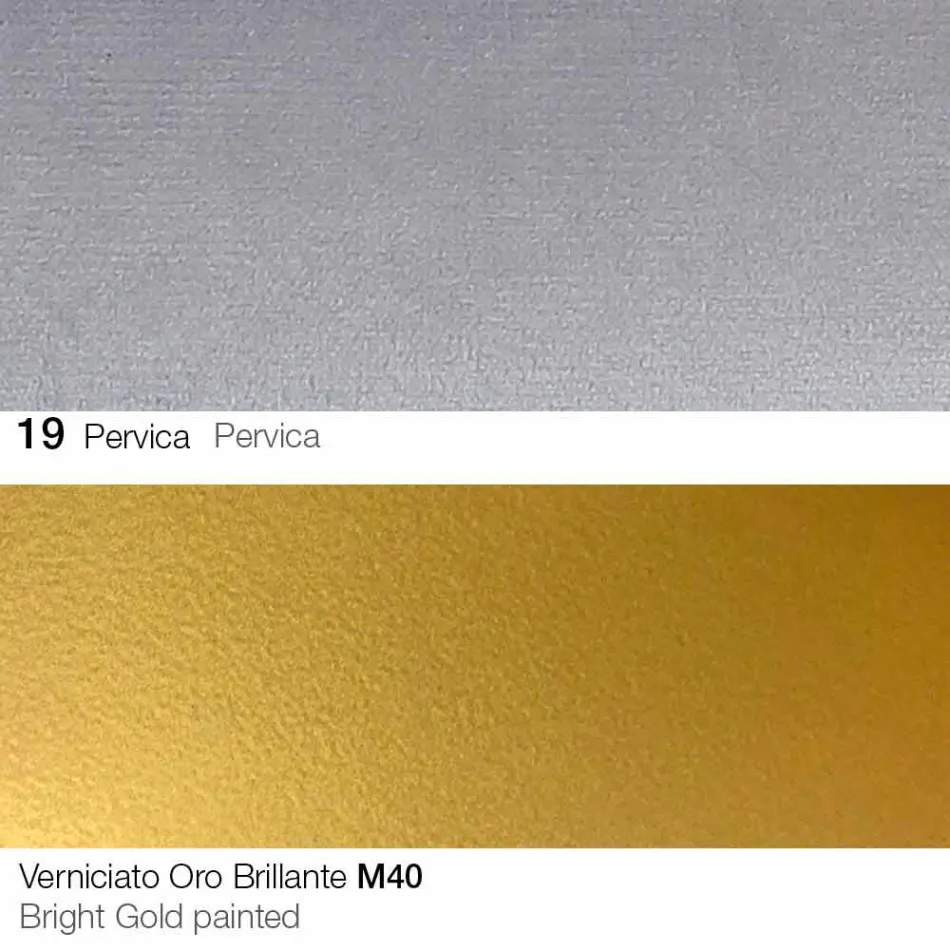 Fabric Dining Room Chair with Gold Legs Made in Italy - Marchesi Viadurini