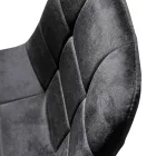 Dining Room Chair in Stain Resistant Velvet and Metal, 4 Pieces - Carlina Viadurini