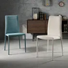 Modern fabric dining room chair made in Italy, Porzia Viadurini